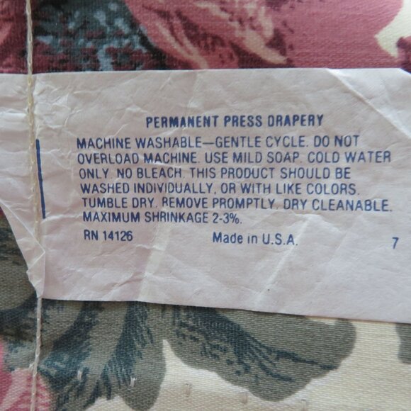 Burlington Floral Flower Valance Chic Cabin Country Cottage 16" X 84" Vintage US - Picture 6 of 6